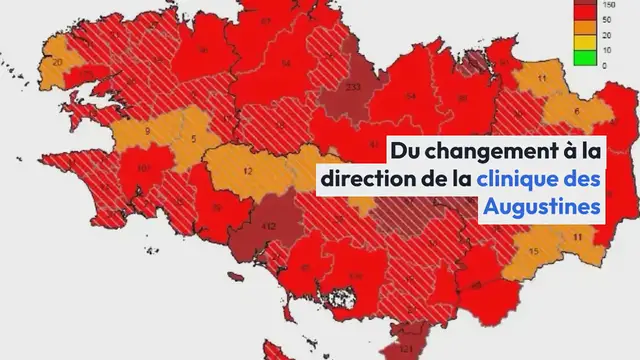 Video thumbnail for Malestroit. Du changement à la direction de la clinique des Augustines   De gauche à droite, M. Lassalle et Catherine Mongin