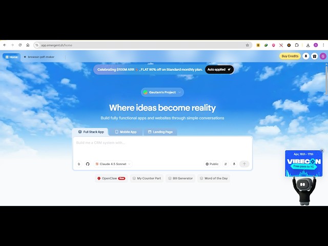 Video thumbnail for Emergent AI Code Builder is INSANE to Build Full Stack Web & Mobile Apps From Prompt Destroys Claude