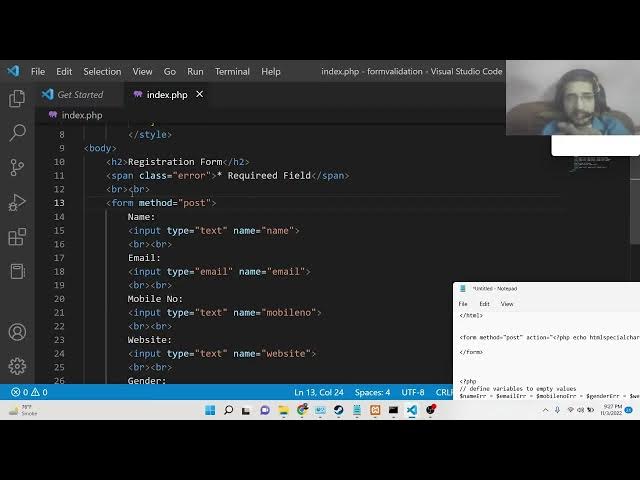Video thumbnail for PHP 7 Registration Form Validation Example to Display Error Messages & Validate HTML5 User Fields