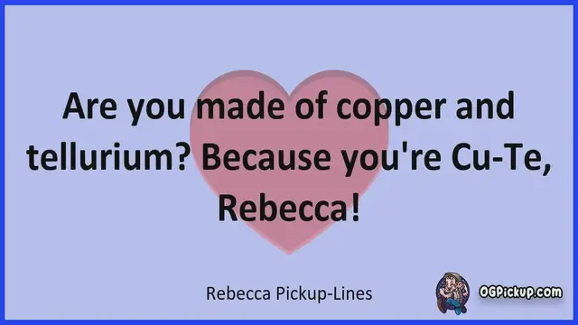 Video thumbnail for Rebecca - Pickup-Lines & Rizz for Him & for Her