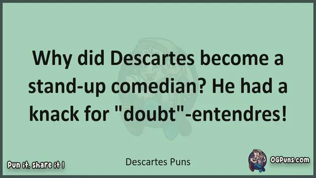 Video thumbnail for Descartes - Jokes, Puns, Wordplays, and Laughter