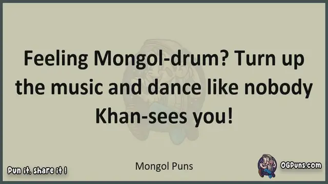 Video thumbnail for Mongol - Jokes, Puns, Wordplays, and Laughter