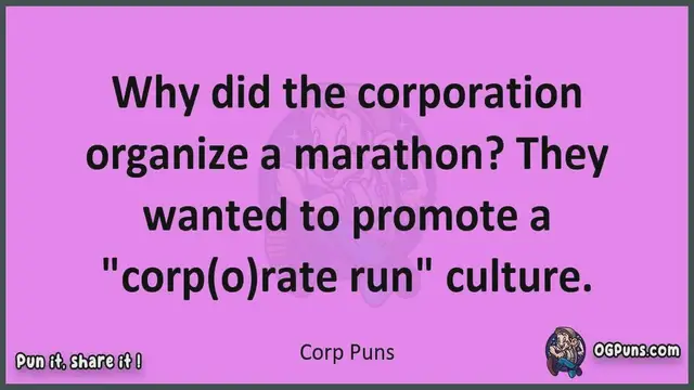 Video thumbnail for Corp - Jokes, Puns, Wordplays, and Laughter