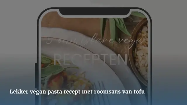 Video thumbnail for Pasta met vegan roomsaus van tofu
