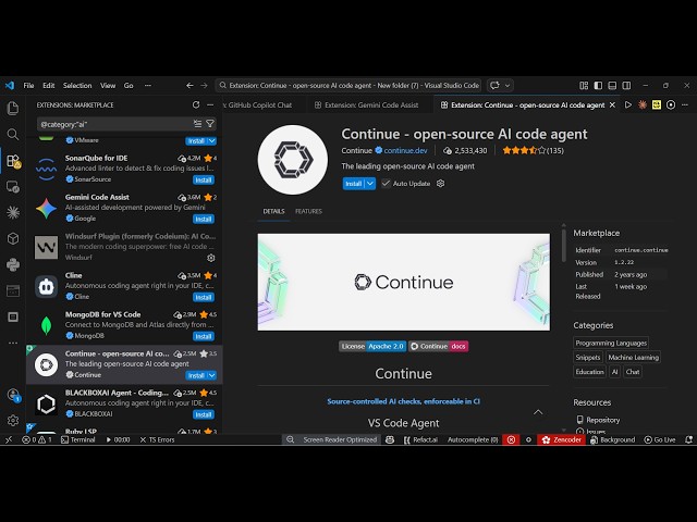 Video thumbnail for This Continue.dev AI Coding CLI Agent is INSANE Builds & Deploys Full Stack Apps in VSCode For FREE
