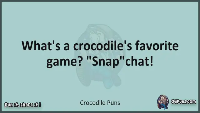 Video thumbnail for Crocodile - Jokes, Puns, Wordplays, and Laughter