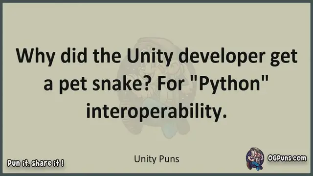 Video thumbnail for Unity - Jokes, Puns, Wordplays, and Laughter