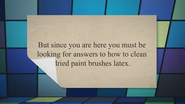 Video thumbnail for How to Clean Dried Paint Brushes Latex?