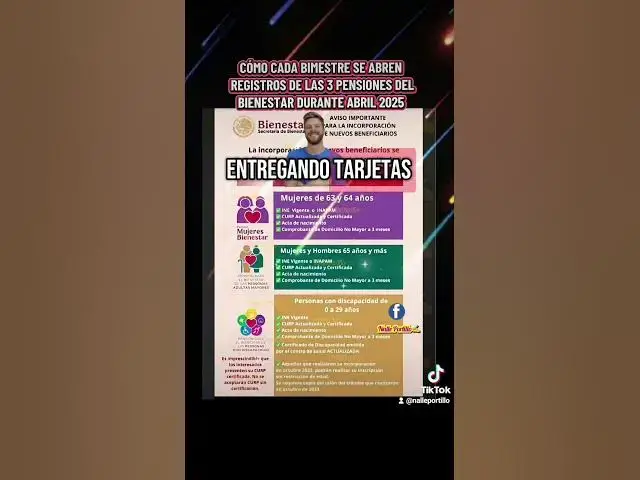 Video thumbnail for Durante abril hay registros entrega de tarjetas de las tres pensiones bienestar