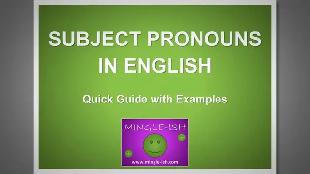 Video thumbnail for Subject Pronouns in English: Quick Guide with Examples