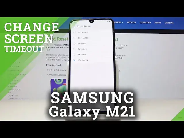 'Video thumbnail for How to Set Screen Timeout in SAMSUNG Galaxy M21 - Timeout'