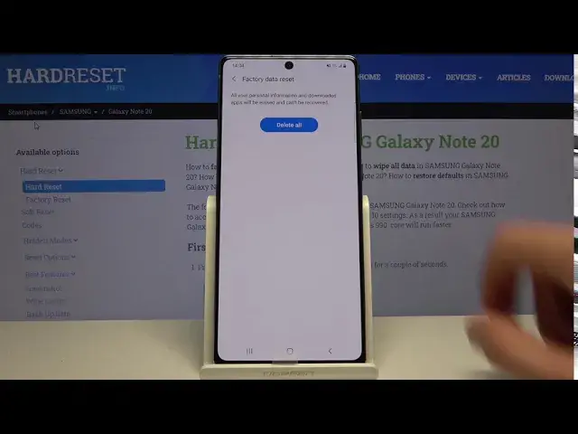 Video thumbnail for Factory Reset SAMSUNG Galaxy Note 20 – Erase All Data & Settings