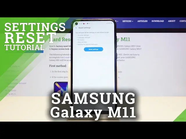 'Video thumbnail for How to Bring Back Default Settings in Samsung Galaxy M11 - Reset Settings'