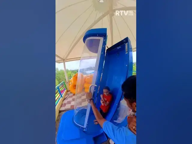 Video thumbnail for Capsule 90 Degree Slide | BK Water Park #waterslide #short