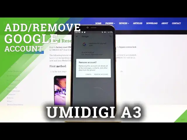 'Video thumbnail for How to Add & Remove Google Account on UMIDIGI A3 – Set Up Google User'