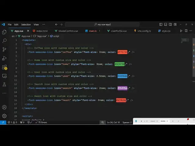 Video thumbnail for Vue.js 3 Tutorial to Show FontAwesome Solid SVG Icons in Browser Using TypeScript