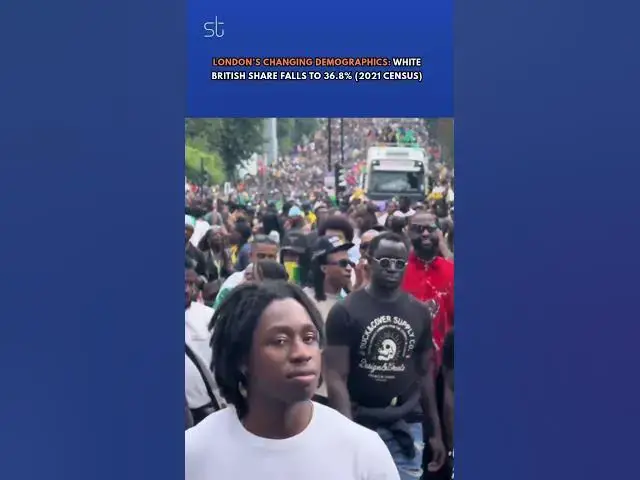 Video thumbnail for London’s changing demographics: White British share falls to 36 8% 2021 Census