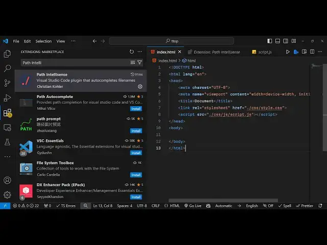Video thumbnail for How to Navigate & Search Files Like a Pro with Path Intellisense Extension in VS Code!