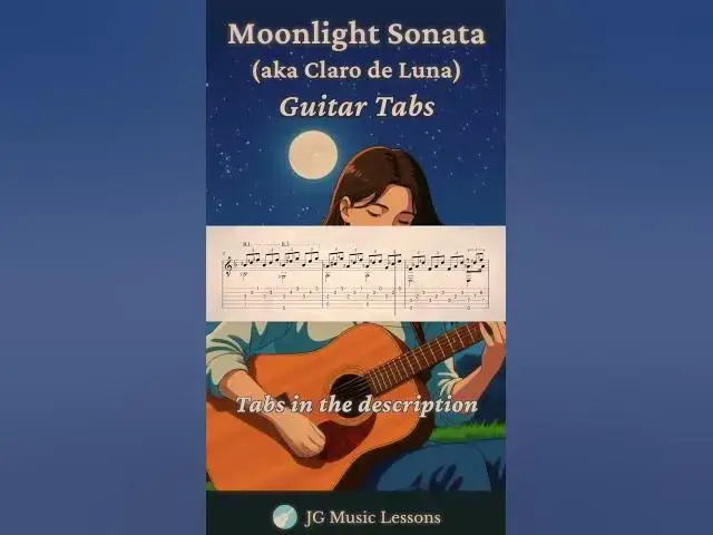 'Video thumbnail for Moonlight Sonata guitar tabs 🎸'