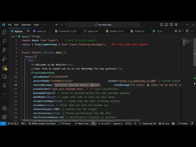 Video thumbnail for Build a React.js Whatsapp Floating Chat Window Using react-floating-whatsapp Library