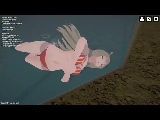 'Video thumbnail for Anime Girl Drowns with Weight Around Ankle'