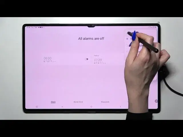 'Video thumbnail for Samsung Galaxy Tab S8 Ultra - How To Setup Alarm Clock'