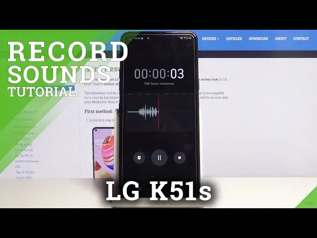 'Video thumbnail for How to Record Sounds in LG K51s – Record Voice'