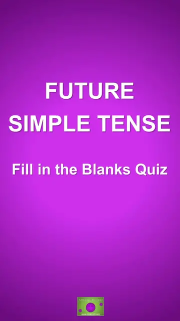 'Video thumbnail for Future simple tense - Fill in the Blanks Quiz #2'