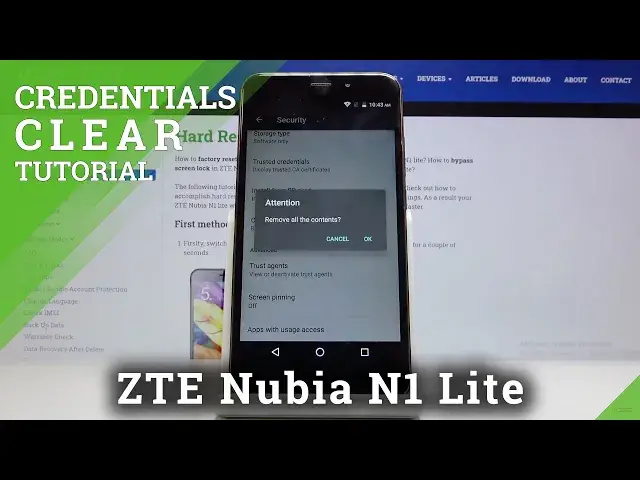 'Video thumbnail for How to Clear Credentials in ZTE Nubia N1 Lite – Delete Licenses'