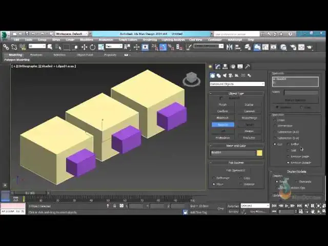 Video thumbnail for Thực hành 3ds Max - Bài 20: Lệnh Boolean - Ứng dụng trổ khối 3D