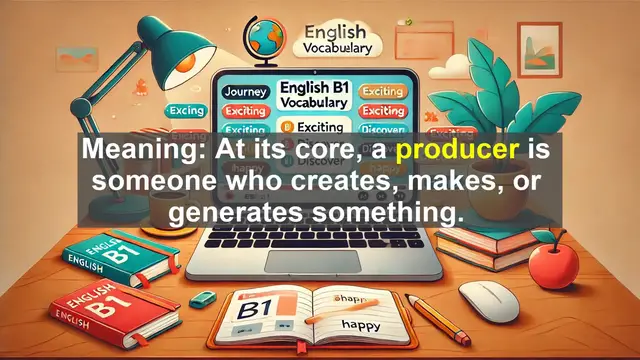 Video thumbnail for 2500 Must Know CEFR B1 Vocabulary - What Does 'Producer' Really Mean? A Comprehensive Look