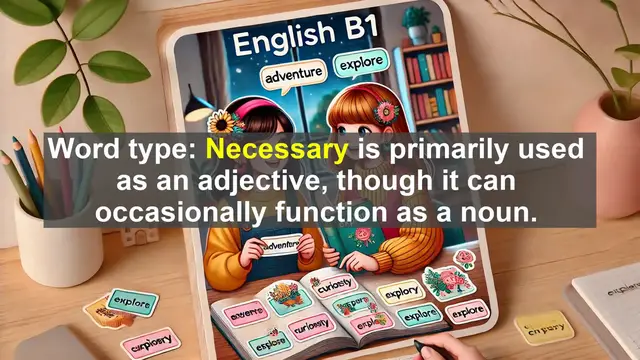 Video thumbnail for 2500 Must Know CEFR B1 Vocabulary - Understanding the Word 'Necessary': Definition, Usage, and Common Mistakes