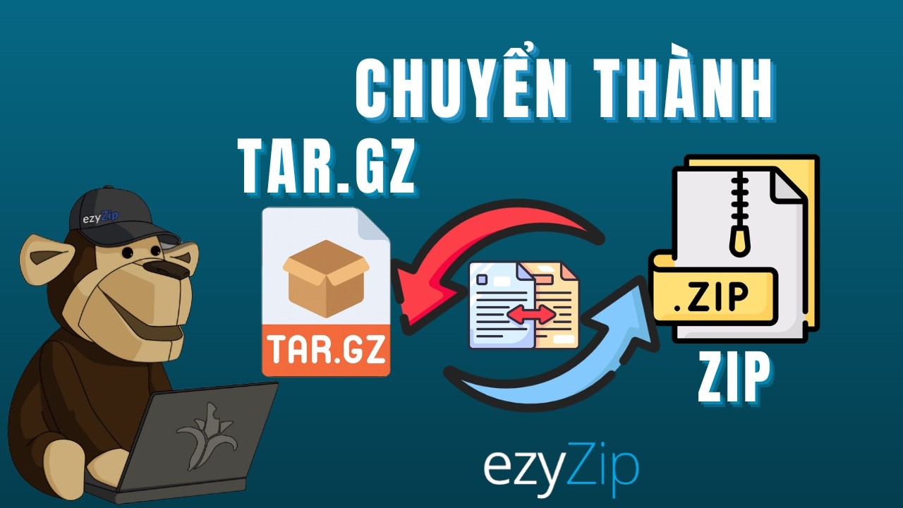 Video thumbnail for 📦 Hướng dẫn chuyển đổi TAR.GZ sang ZIP (Hướng dẫn đơn giản)