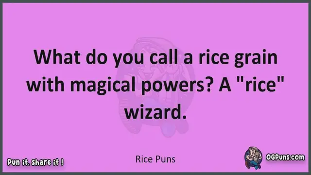Video thumbnail for Rice - Jokes, Puns, Wordplays, and Laughter