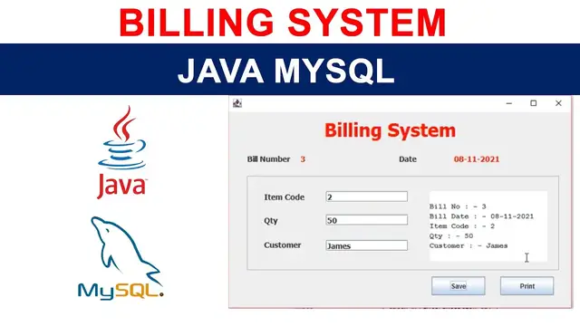 Video thumbnail for Billing System using Java Mysql