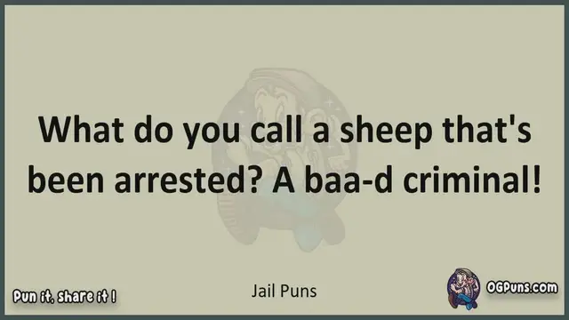 Video thumbnail for Jail - Jokes, Puns, Wordplays, and Laughter