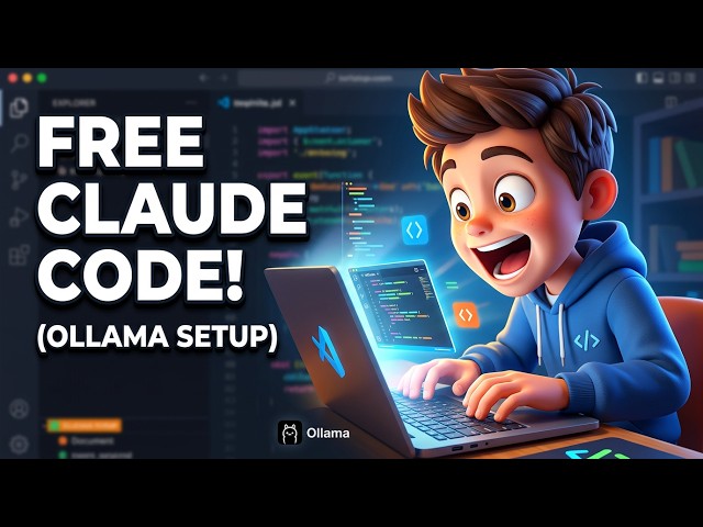 Video thumbnail for How To Use Claude Code FREE Forever (Ollama Setup)