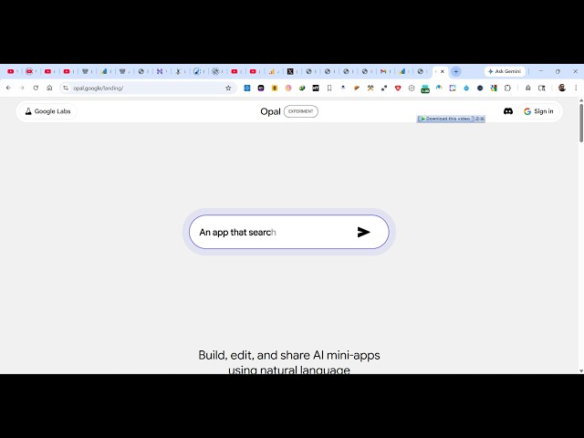 Video thumbnail for Google just released Google OPAL AI the EASIEST way to build Full Stack Apps From Prompt For FREE