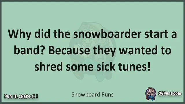 Video thumbnail for Snowboard - Jokes, Puns, Wordplays, and Laughter