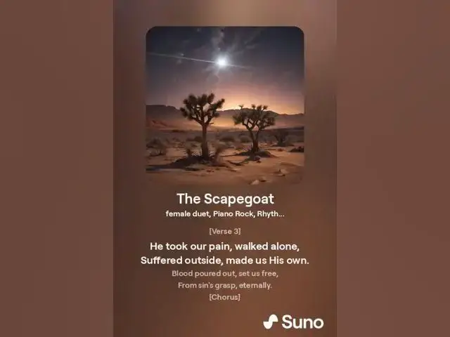 Video thumbnail for The Scapegoat: A Song About Jesus Bearing Our Sins