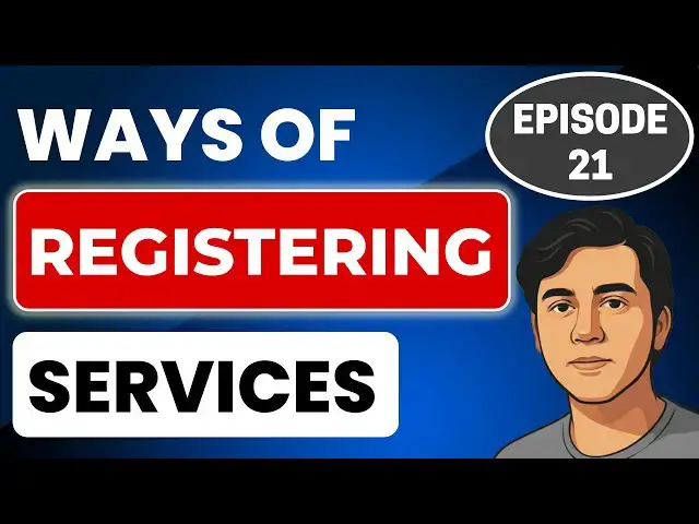 Video thumbnail for Ways of Registering Services | Dependency Injection C# Tutorial | CodeGanesh
