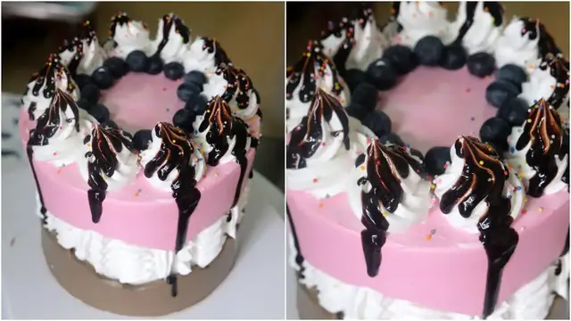 'Video thumbnail for Best chocolate drop on pink birthday cake decoration | So Tasty | So Easy | Shot on iPhone'
