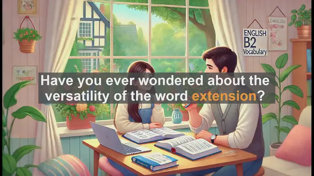 Video thumbnail for 1500 Must Know CEFR B2 Vocabulary - Understanding 'Extension': A Versatile Word for B2 English Proficiency