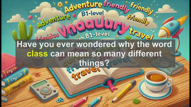 Video thumbnail for 2500 Must Know CEFR B1 Vocabulary - The Many Meanings of 'Class': A B1 English Vocabulary Lesson