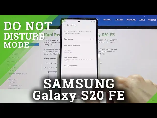 'Video thumbnail for How to Enter DND Mode in SAMSUNG Galaxy S20 FE – Do Not Disturb Mode'