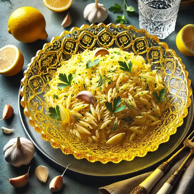 Video thumbnail for Lemon Garlic Orzo recipe