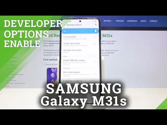 'Video thumbnail for How to Open Developer Options on SAMSUNG Galaxy M31s – Developer Mode'