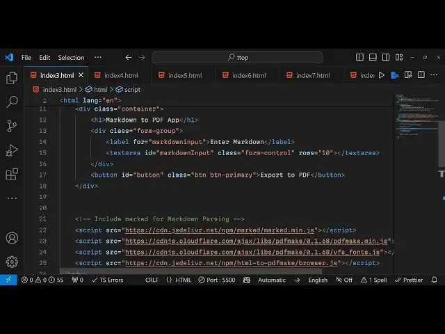 Video thumbnail for Marked.js Markdown Parser Tutorial to Compile MD to HTML & PDF Using PDFMake.js in Javascript