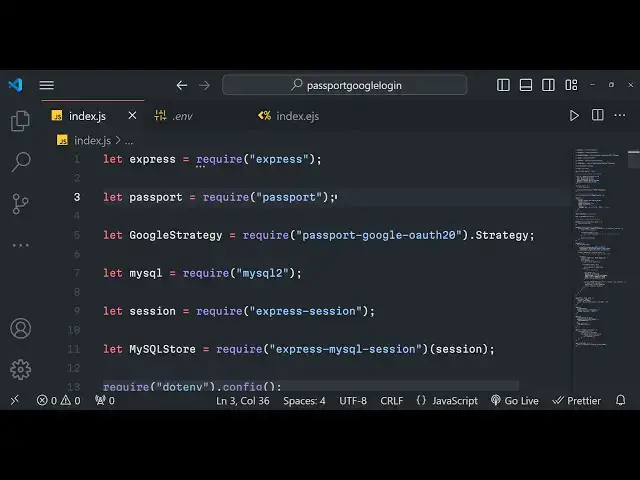 Video thumbnail for Build a Node.js Express Passport Google OAuth2 Login and Logout With Sessions and MySQL in Browser