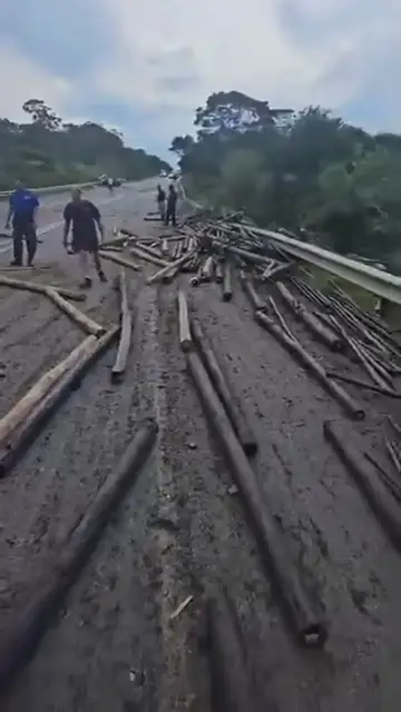 Video thumbnail for N2 Highway Closed for Several Hours Following Fatal Head-On Collision Between Timber Truck and Car